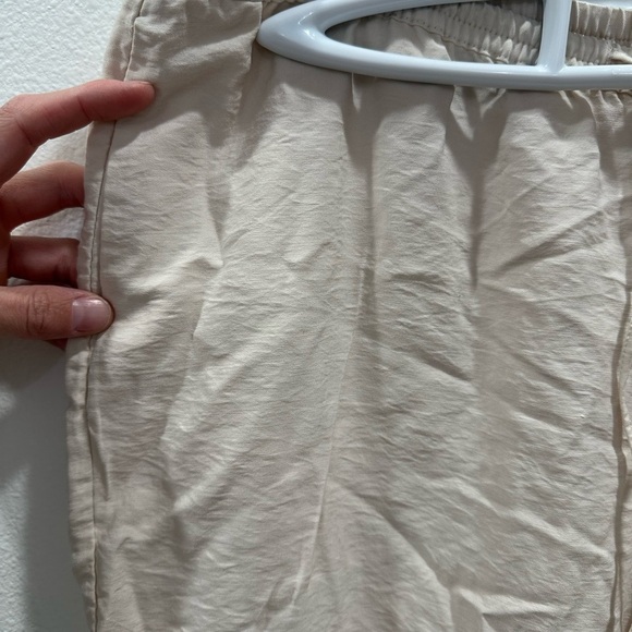 Cream Wide-Leg Pants resort beach float size medium - Picture 2 of 3